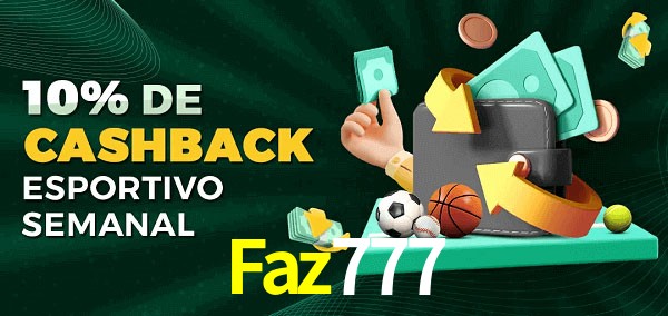 10% de bônus de cashback na Faz777