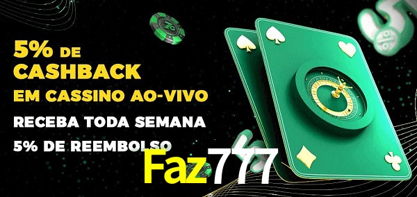 Promoções do cassino ao Vivo Faz777